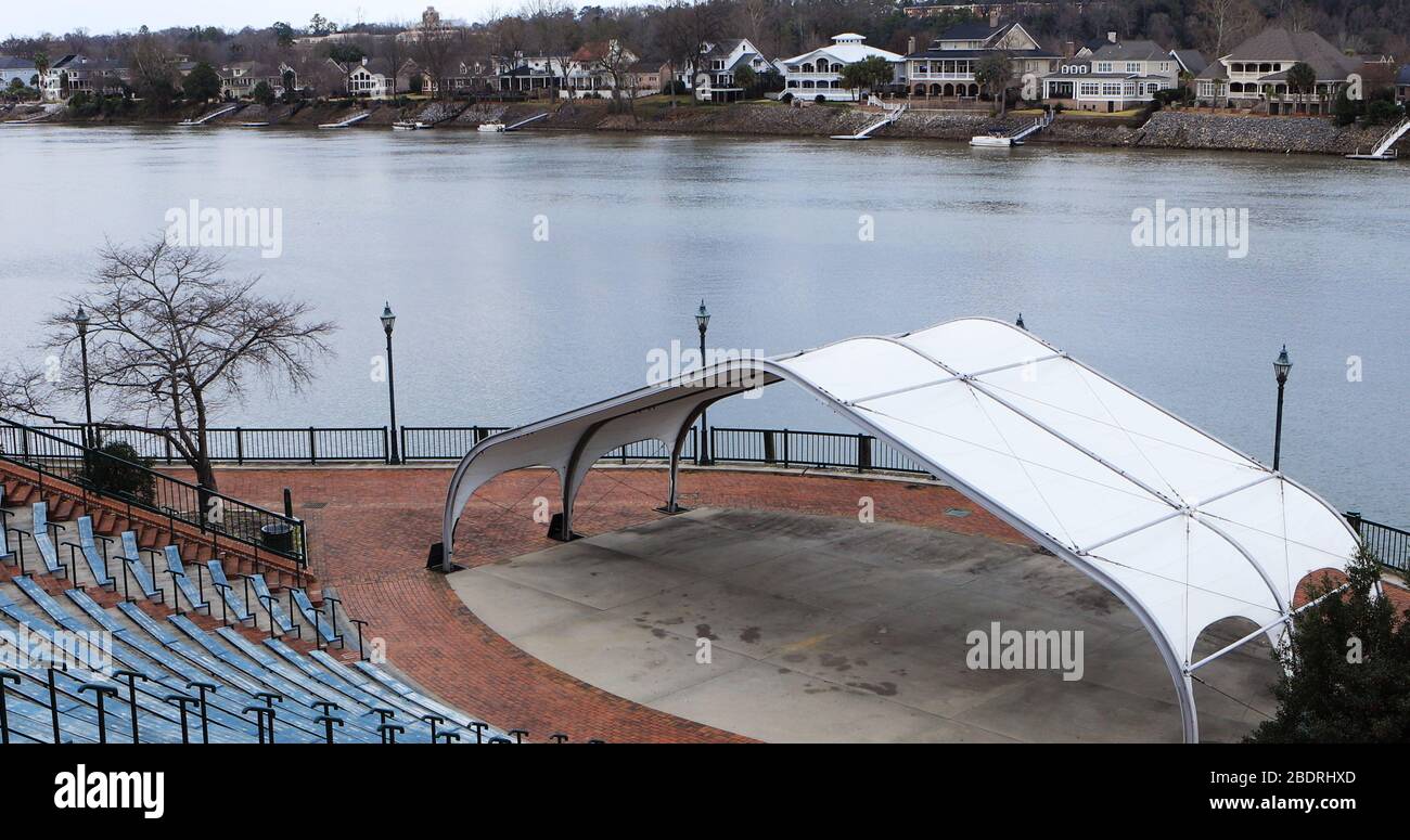 A Riverwalk scene at Augusta, Georgia Stock Photo - Alamy