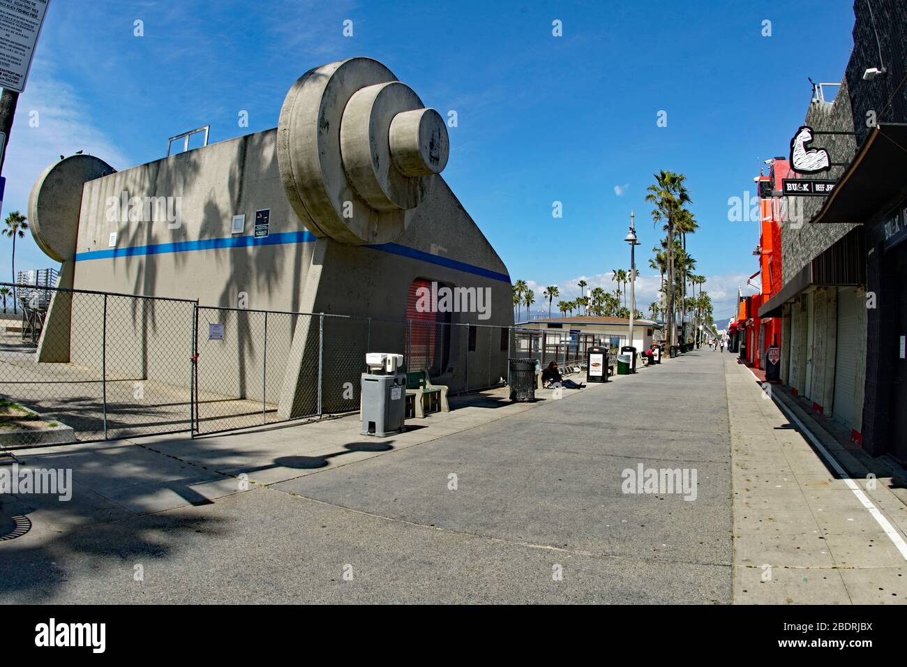 28th March 2020, Los Angeles, California,Venice Beach, Governor Newsom order Stay At Home, to curve the Covid 19 virus. Stock Photo