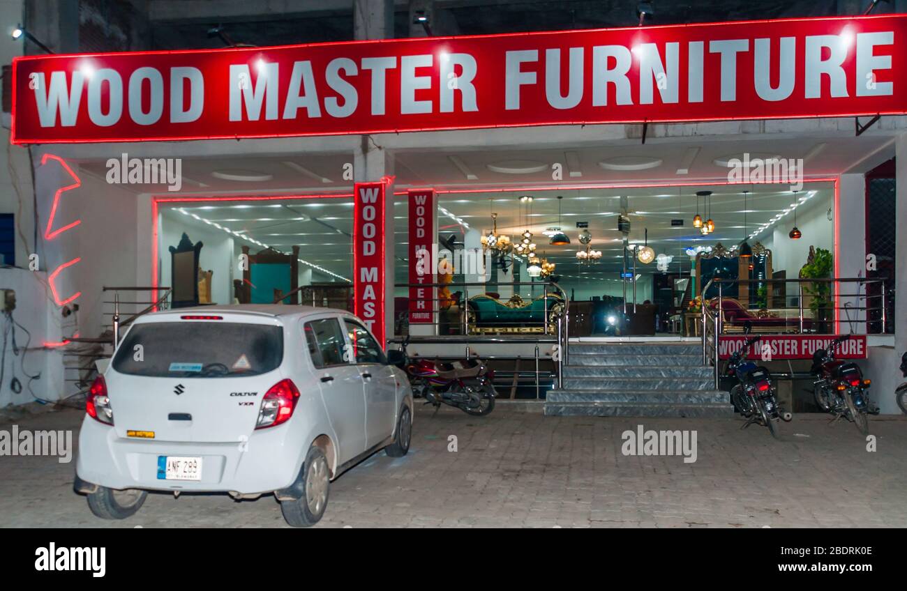 Jhelum, Punjab, Pakistan January 17, 2020 Wood Master Furniture, bedroom furniture on retail