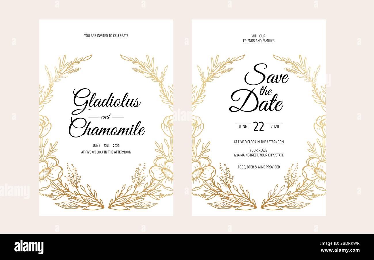 Minimalistic Wedding Invitation Template Minimal Invite 