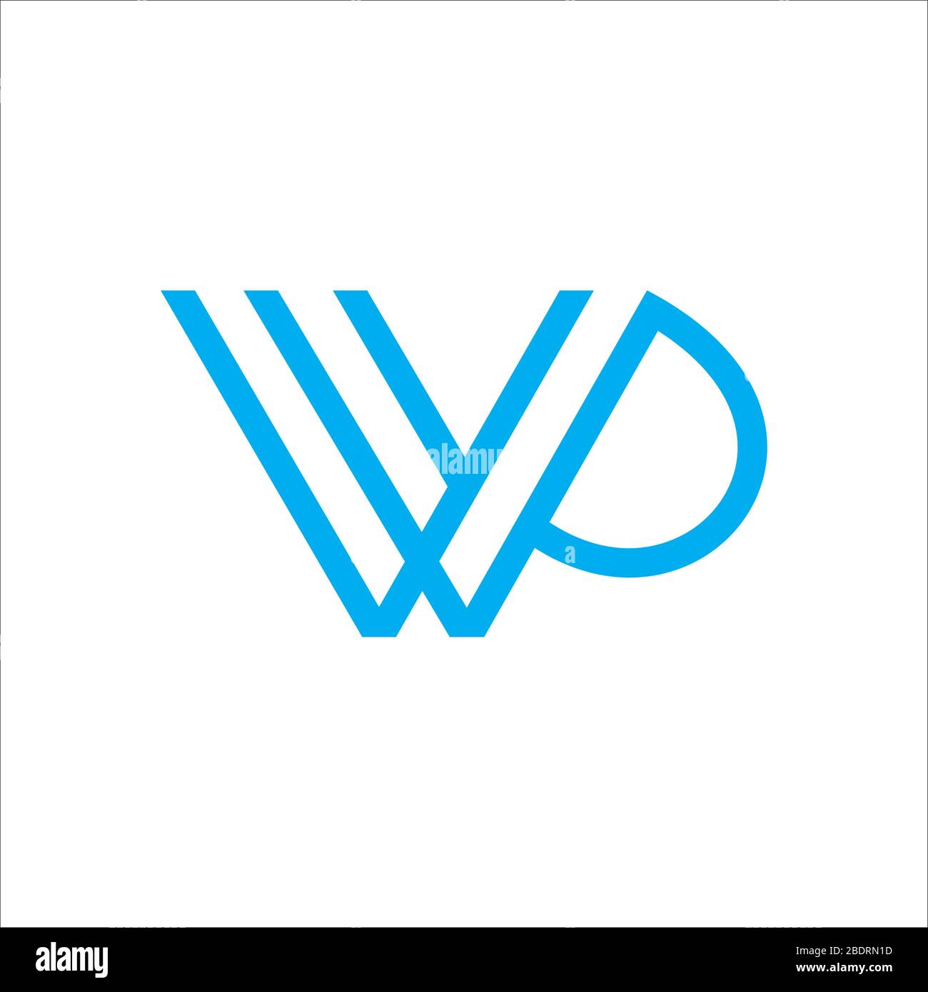 Initial letter pw logo or wp logo vector design template Stock Vector ...