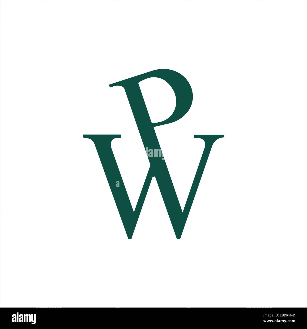Initial letter pw logo or wp logo vector design template Stock Vector ...
