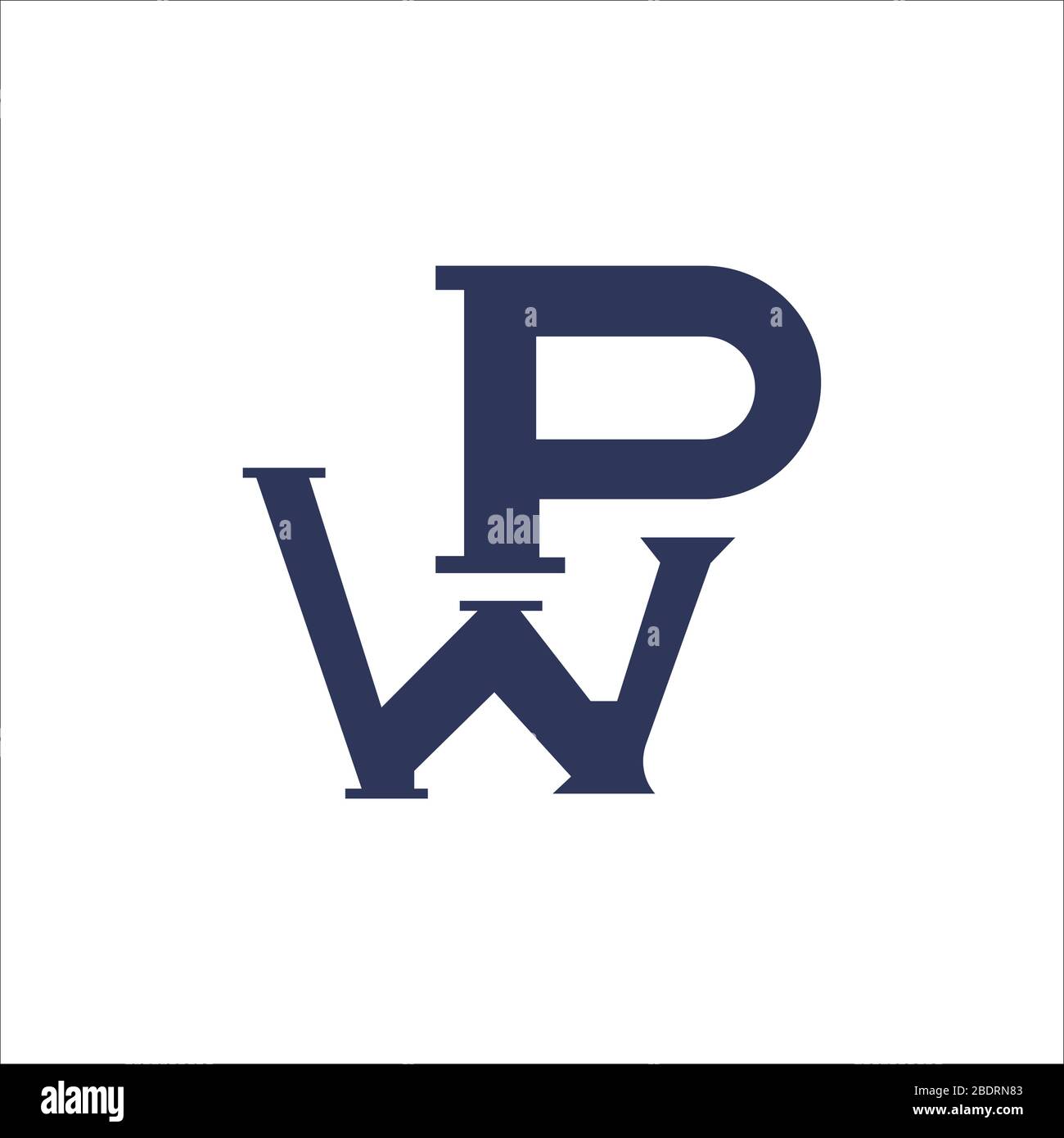Initial letter pw logo or wp logo vector design template Stock Vector