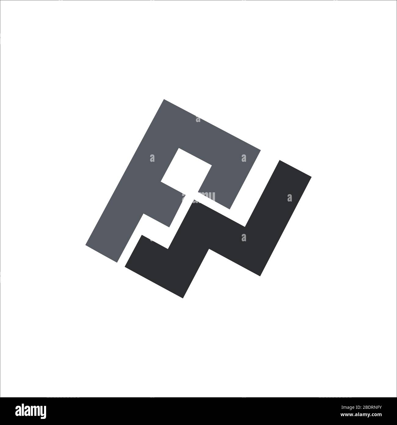 Initial letter pw logo or wp logo vector design template Stock Vector ...