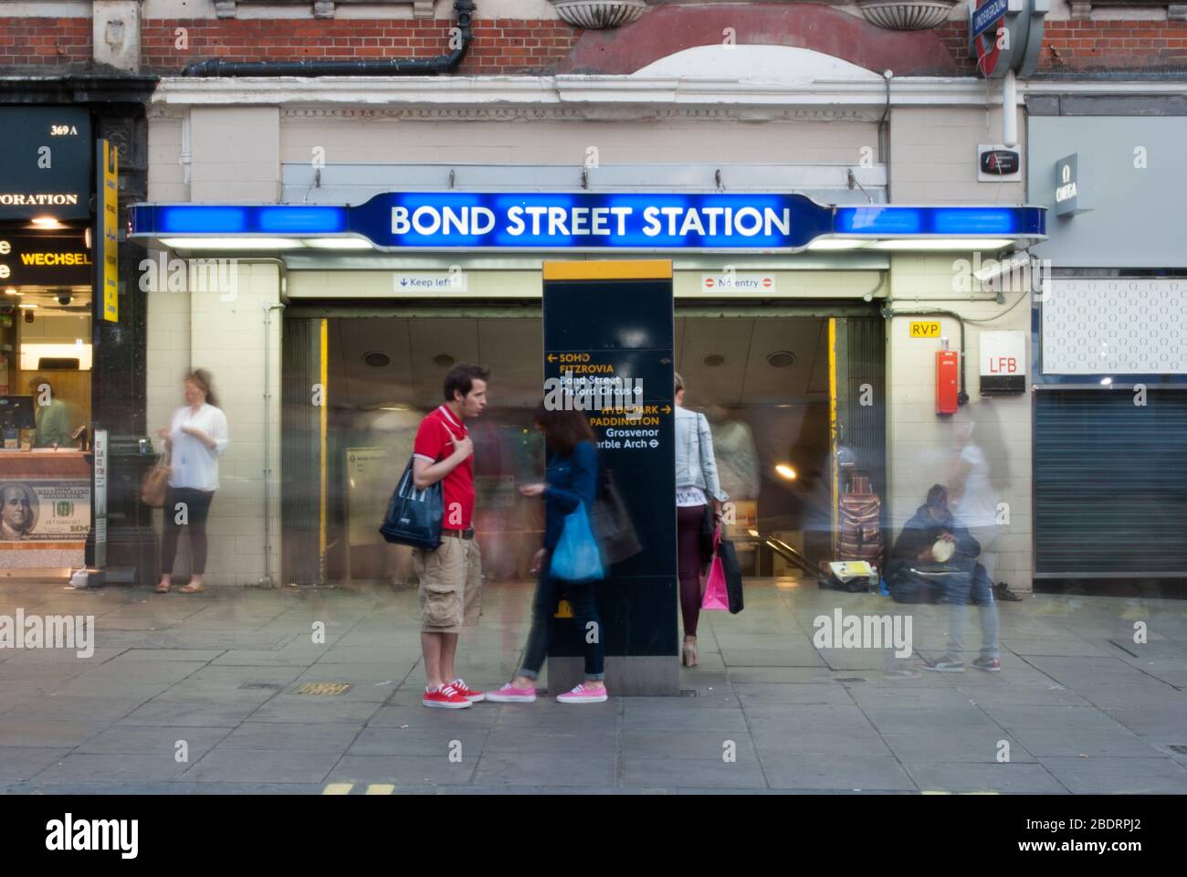 Bond Street Station, Oxford Street, Mayfair, London W1R 1FE Stock Photo