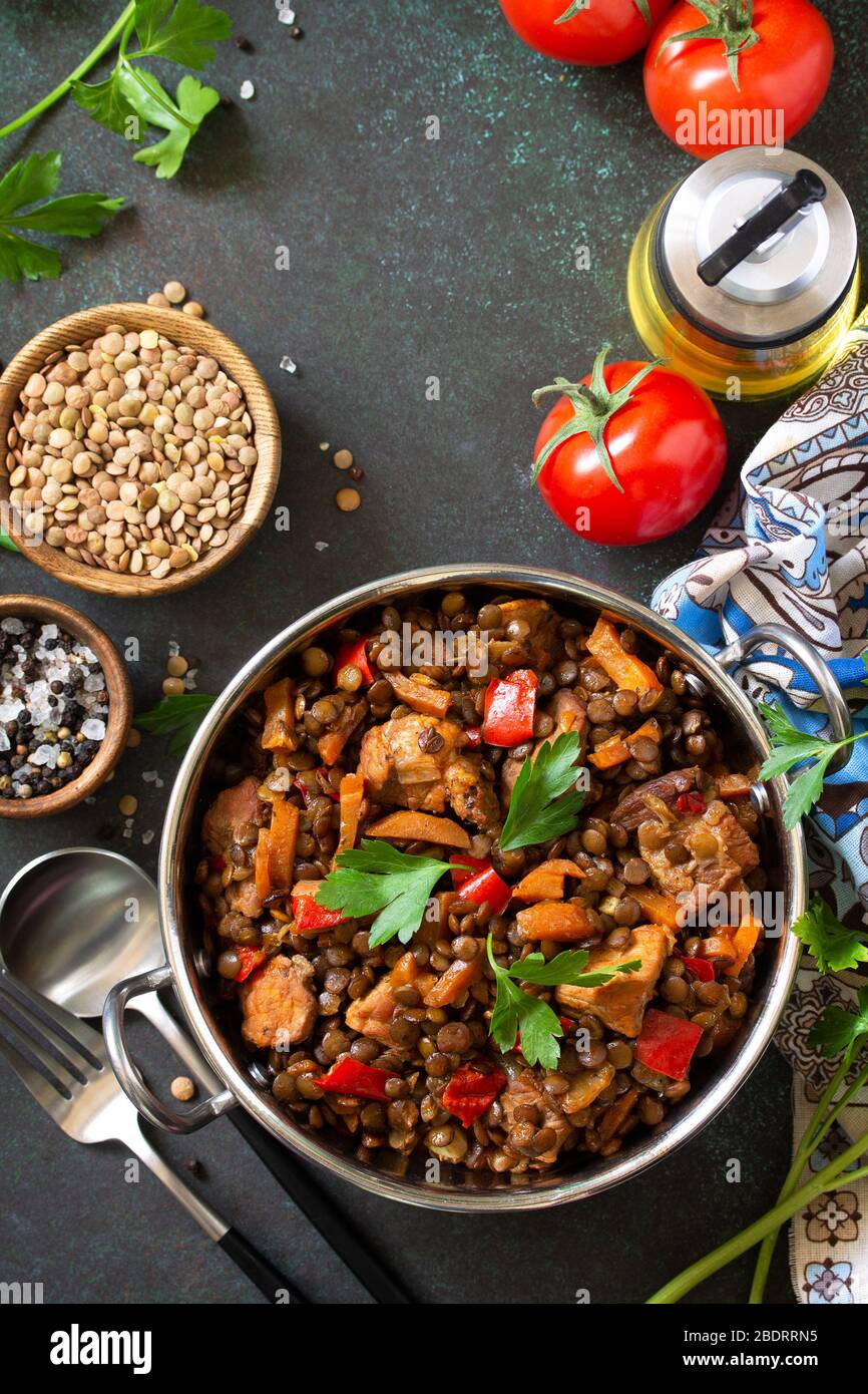 Indian food, authentic indian dish. Traditional Indian spicy green