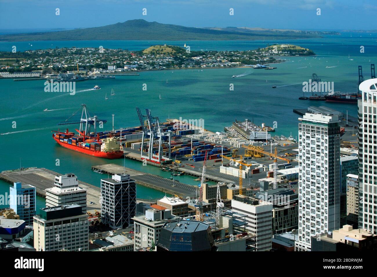Yachts at Auckland harbour. New Zealand. Stock Photo