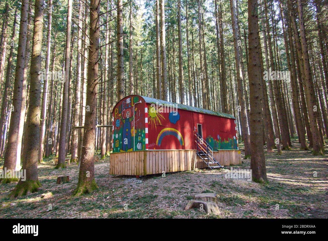 Marktoberdorf, Germany, March 28, 2020. Closed forest playschool due to the Corona virus disease (COVID-19)  on March 28, 2020 in Marktoberdorf, Germany. © Peter Schatz / Alamy Live News Stock Photo