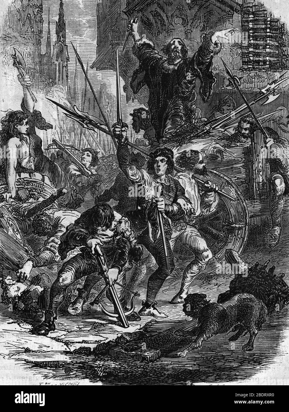 La revolte de Montpellier : soulevement des habitants contre les impots et l'oppression fiscale en 1379 et 1380 sous le regne de Charles VI - Assassin Stock Photo