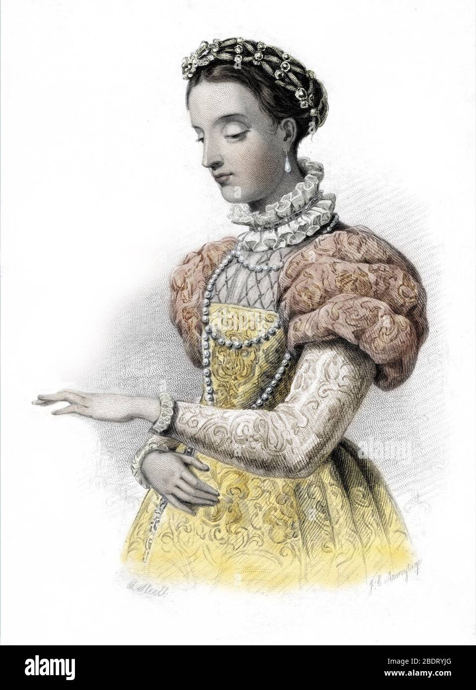 Portrait De Madeleine De Valois 1520 1537 Reine Consort D Ecosse Portrait Of Madeleine Of Valois Or Magdalene Of France Queen Consort Of King Ja Stock Photo Alamy