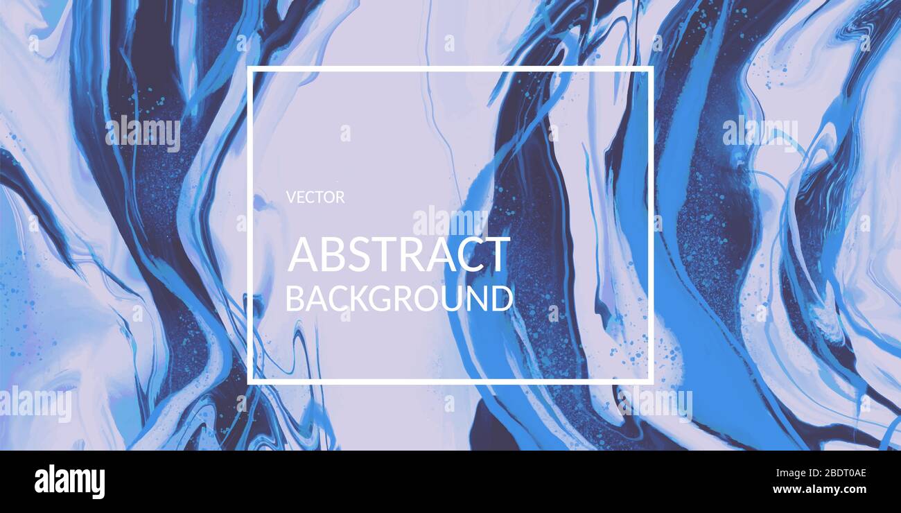Vector abstract marble texture blue color Fluid design background Stock ...