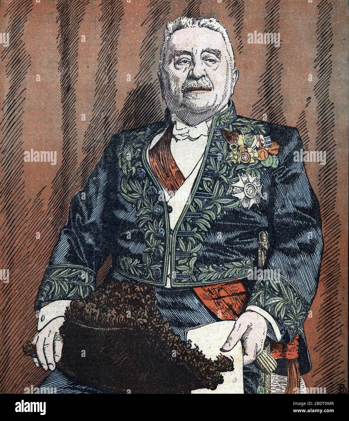 'Portrait du marechal Louis Franchet d'Esperey (1856-1942) lors de son election a l'Academie francaise' (Portrait of Louis Franchet d'Esperey elected Stock Photo