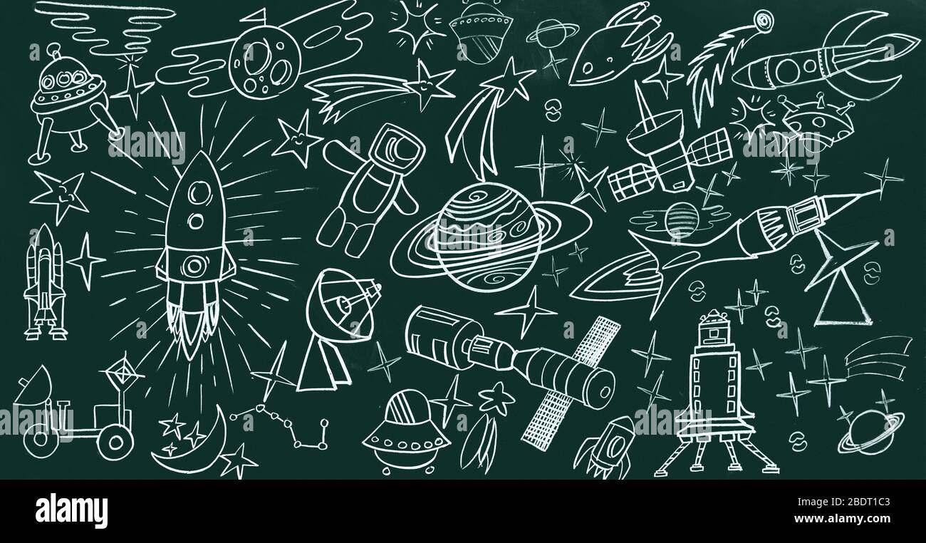 The blackboard chalk painting space Stock Photo Alamy
