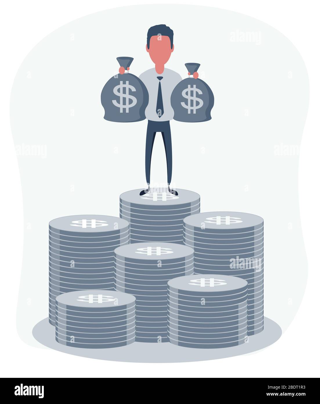 Businessman holding money bag hi-res stock photography and images - Alamy