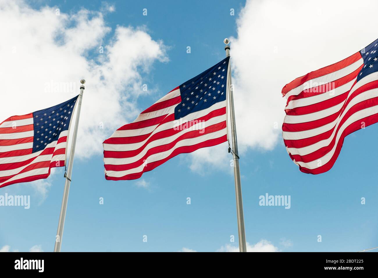 American flag on the blue sky Stock Photo - Alamy