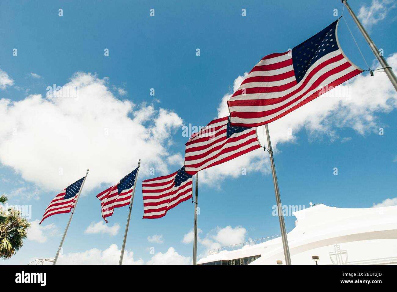 American flag on the blue sky Stock Photo - Alamy