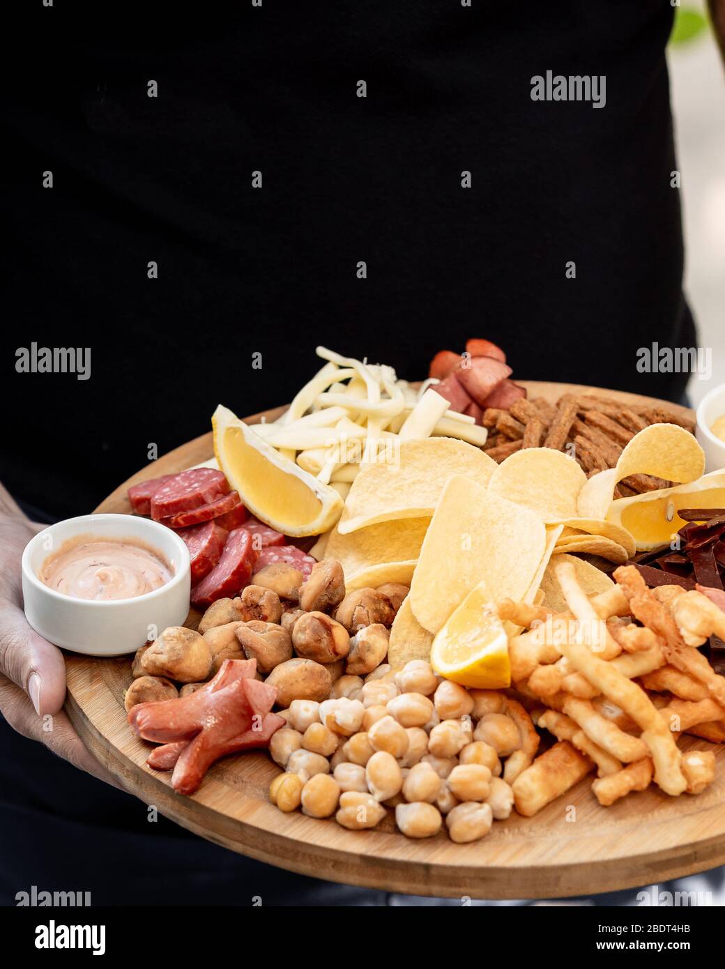 Waiter holding tray beer hi-res stock photography and images - Alamy