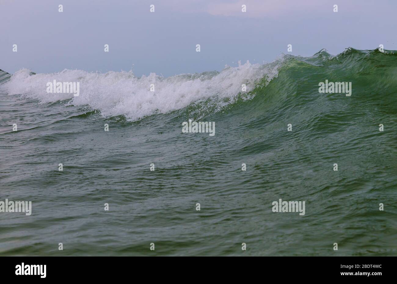 Beautiful Blue Ocean Amazing Wave Panorama Of Splashing Stock Photo Alamy