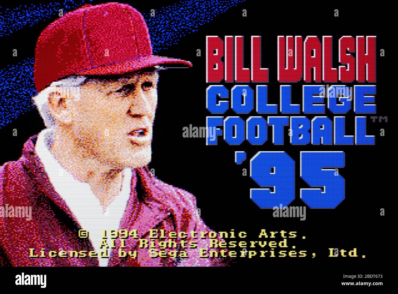 Bill Walsh College Football '95 - Sega Genesis Mega Drive - Editorial use only Stock Photo