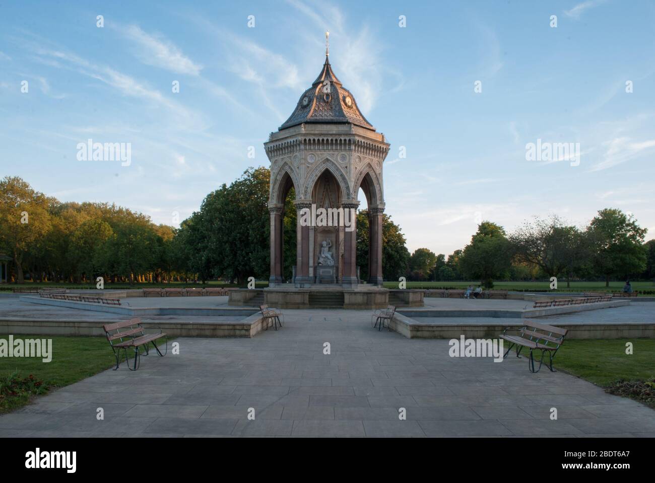Heritage Historical Stone Water Fountain Victoria Park, Grove Road, London E3 by Baroness Angela Burdett-Coutts Stock Photo