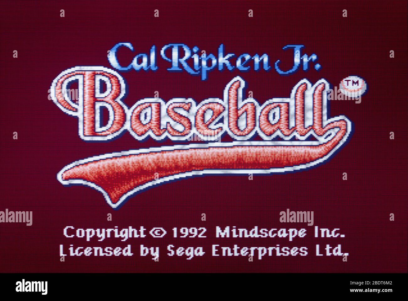 Cal Ripken Jr Baseball - Sega Genesis Mega Drive - Editorial use only Stock Photo