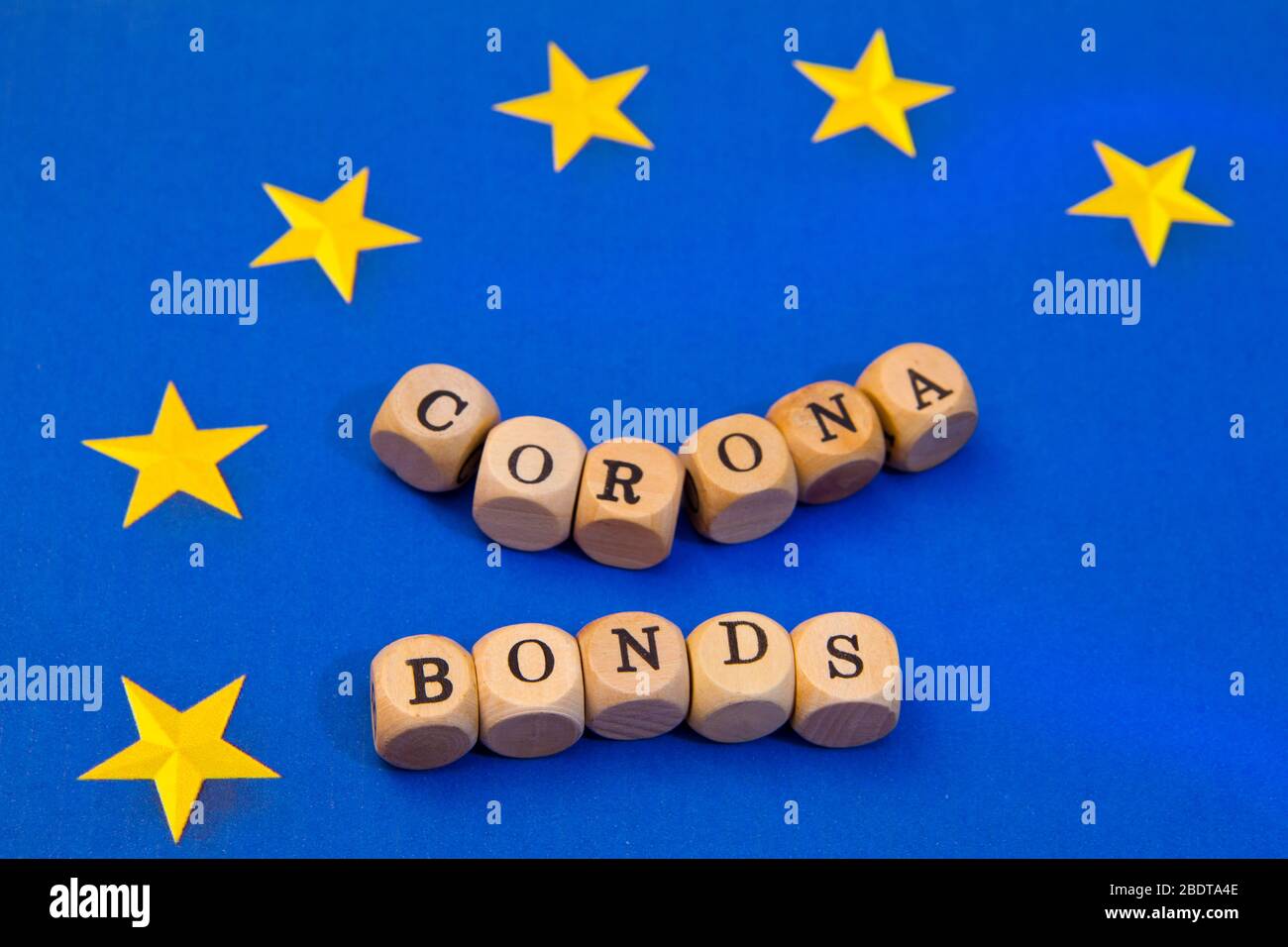 Eurobonds und Corona-Anleihen zum Krisenmanagement Stock Photo
