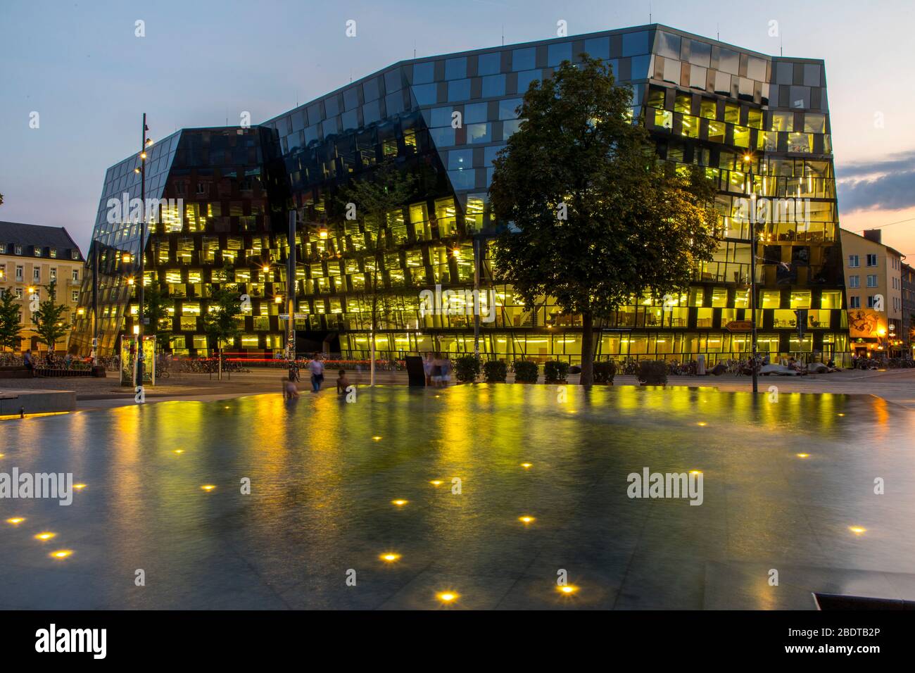 University Library Freiburg, new building, at the Platz der UniversitŠt, Freiburg im Breisgau, Germany, Stock Photo