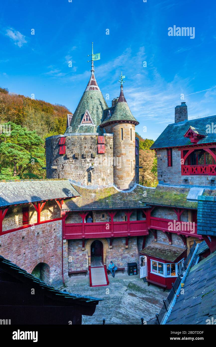 Castell Coch, The Red Castle, Tongwynlais, district of Cardiff, Wales, United Kingdom, Europe Stock Photo