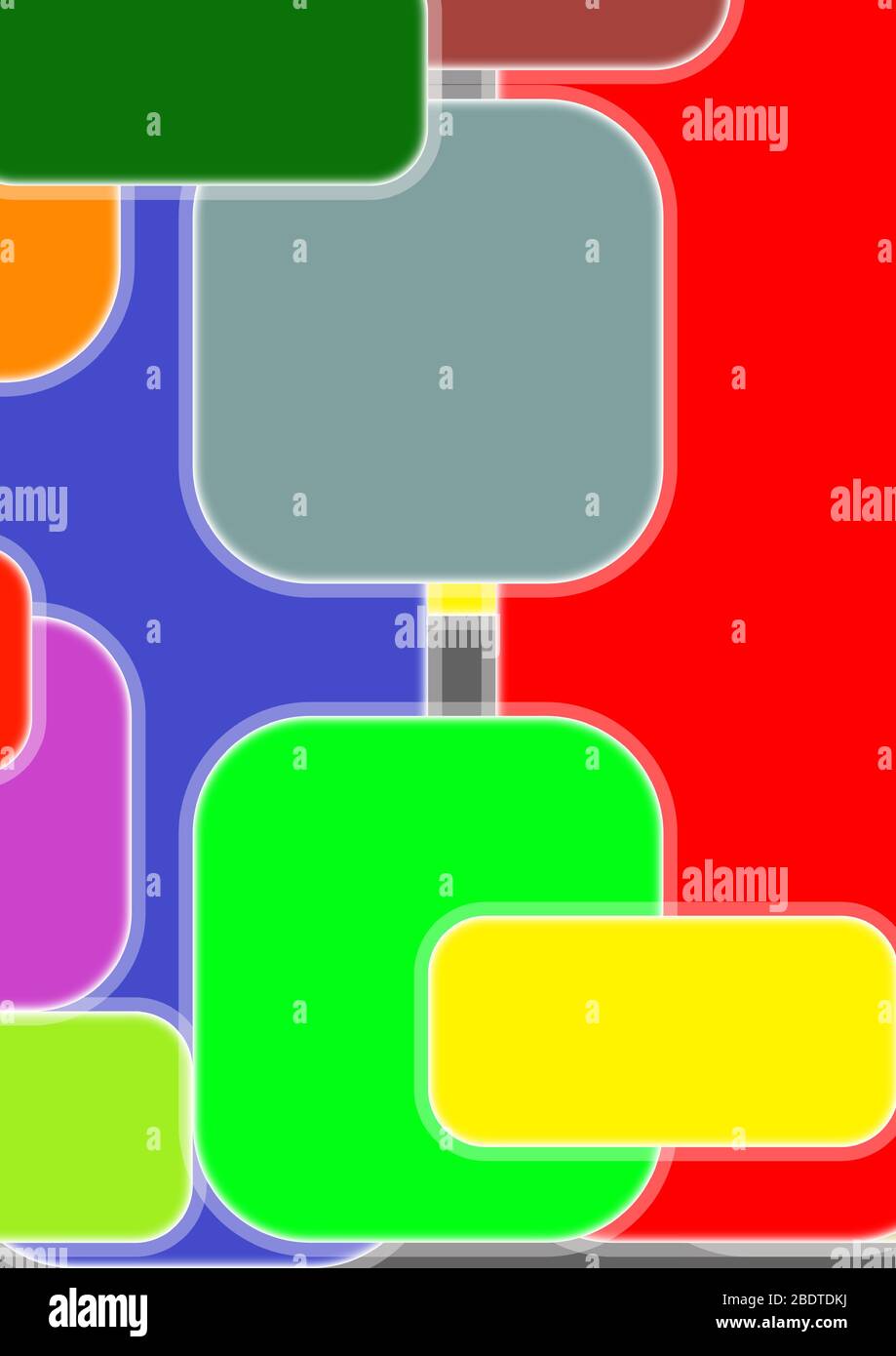 Colorful abstract template for text from rounded rectangles. Background ...