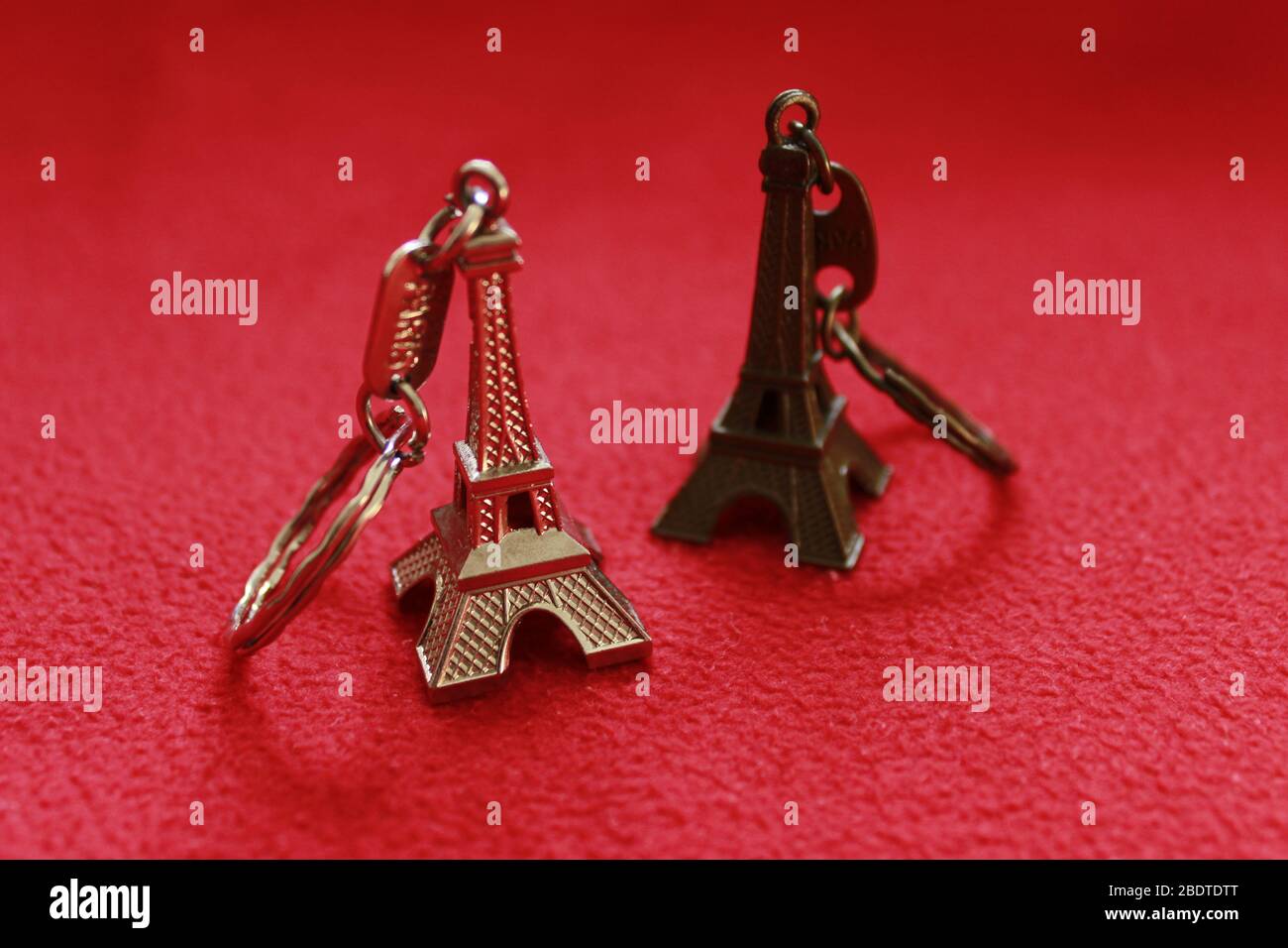 Eiffel tower keychain is best seller souvenirs in all around world Stock Photo