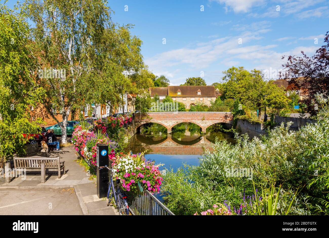 Arches of an extension of Abingdon Bridge over the River Thames in Abingdon-on-Thames, Oxfordshire, south-east England, UK Stock Photo