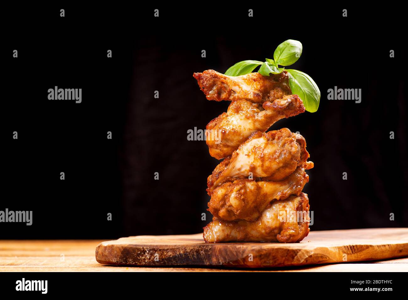 Delicious crispy chicken wings in bread crumbs Stock Photo Alamy