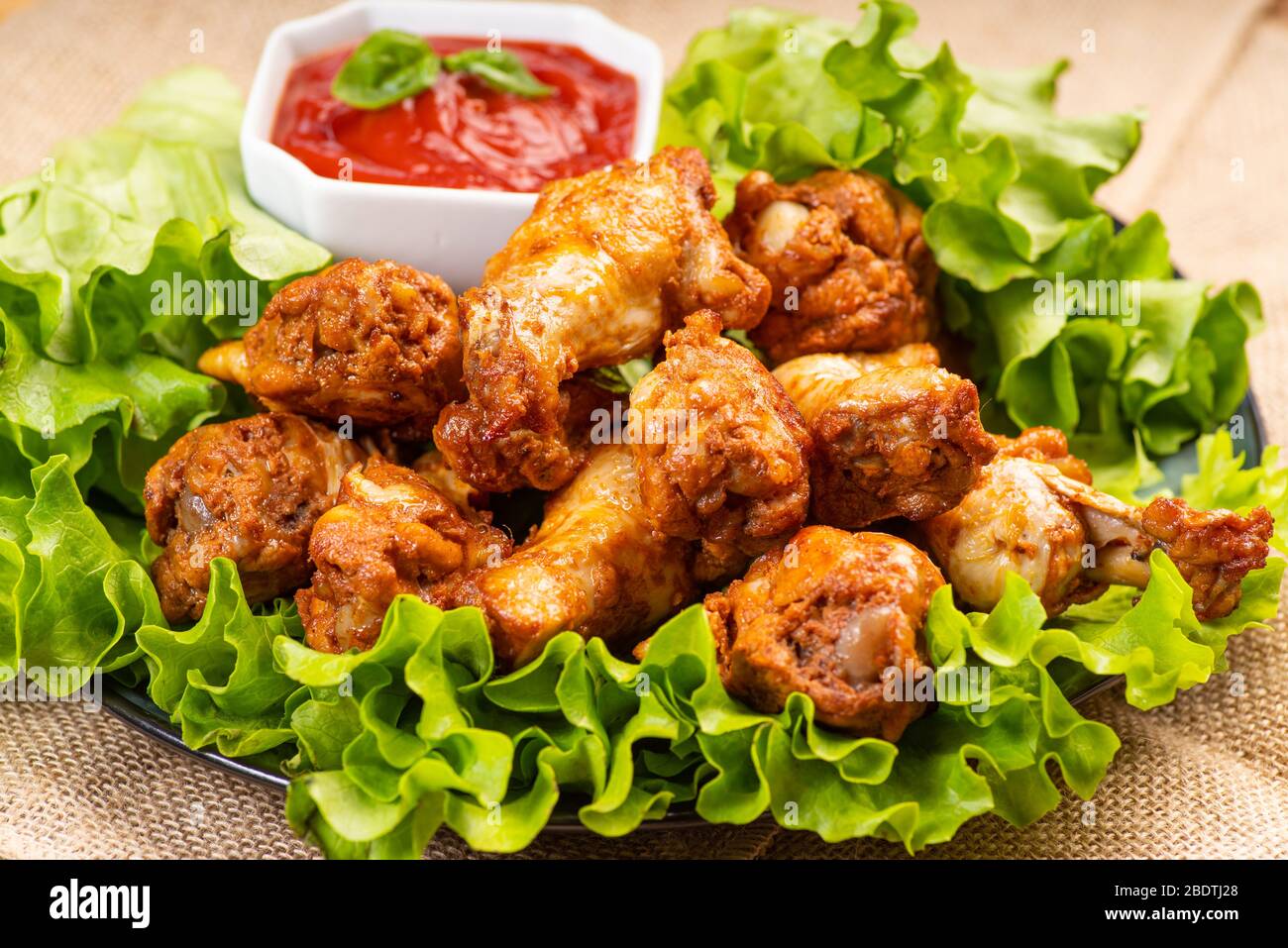Breaded chicken wings.Delicious crispy chicken wings Stock Photo Alamy