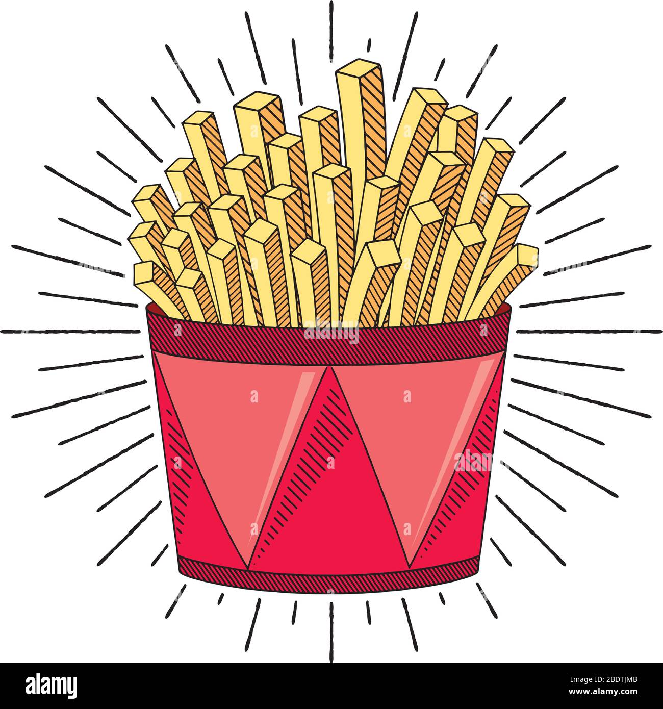French fries/ chips illustration/ clipart Stock Vector Image & Art