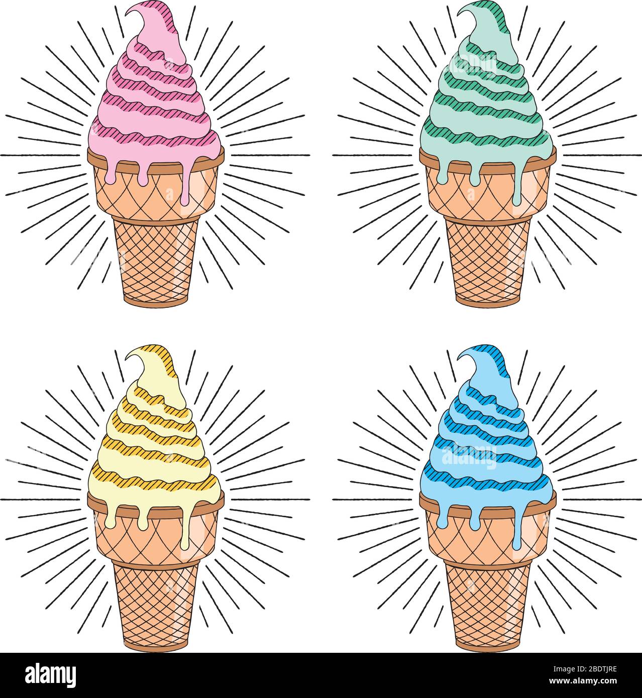 Ice cream drawing Stock Vector Image & Art Alamy