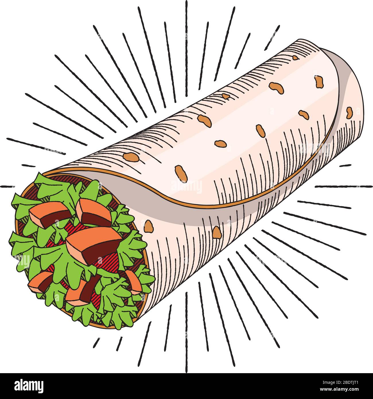Tortilla wrap - illustration/ clipart Stock Vector Image & Art - Alamy