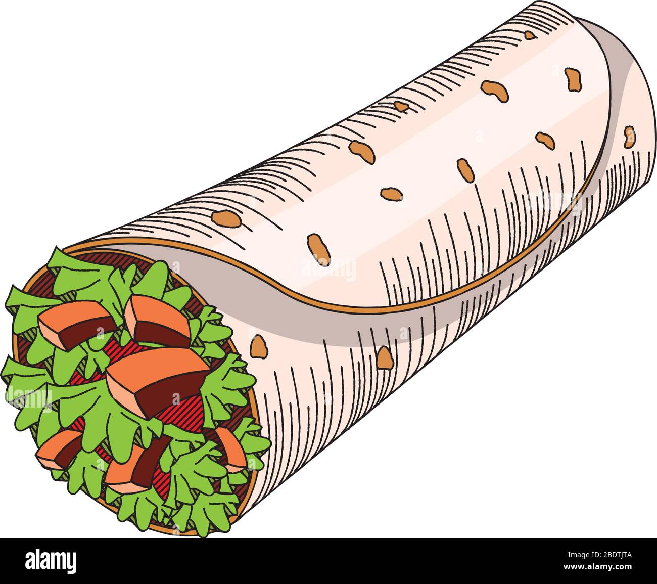 Tortilla wrap - illustration/ clipart Stock Vector Image & Art - Alamy