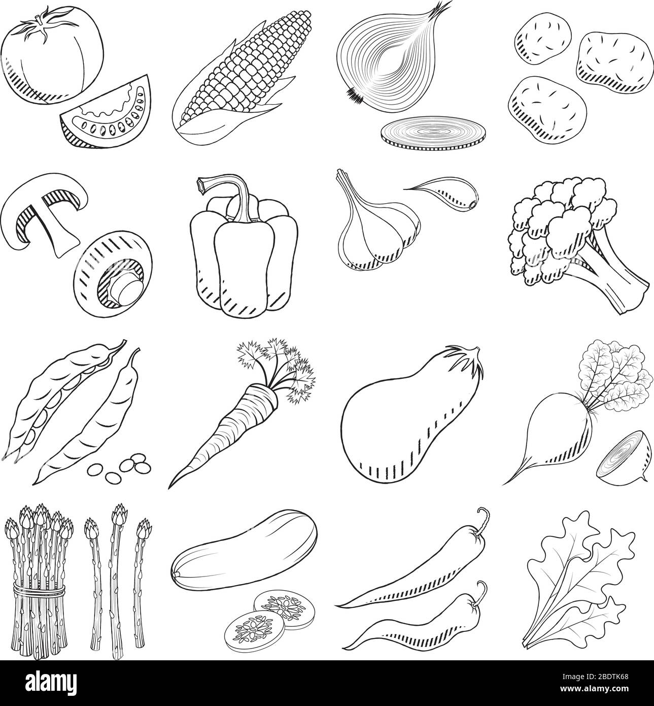 Vegetables Colouring Pages - Free Colouring Pages