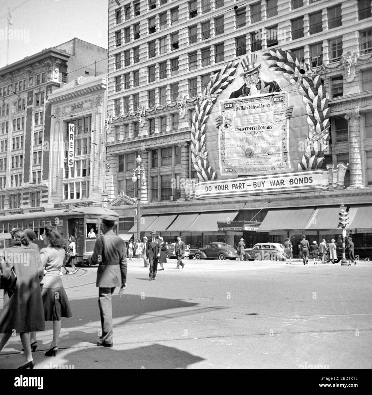 Street Scene, Large War Poster, Canal Street, New Orleans, Louisiana