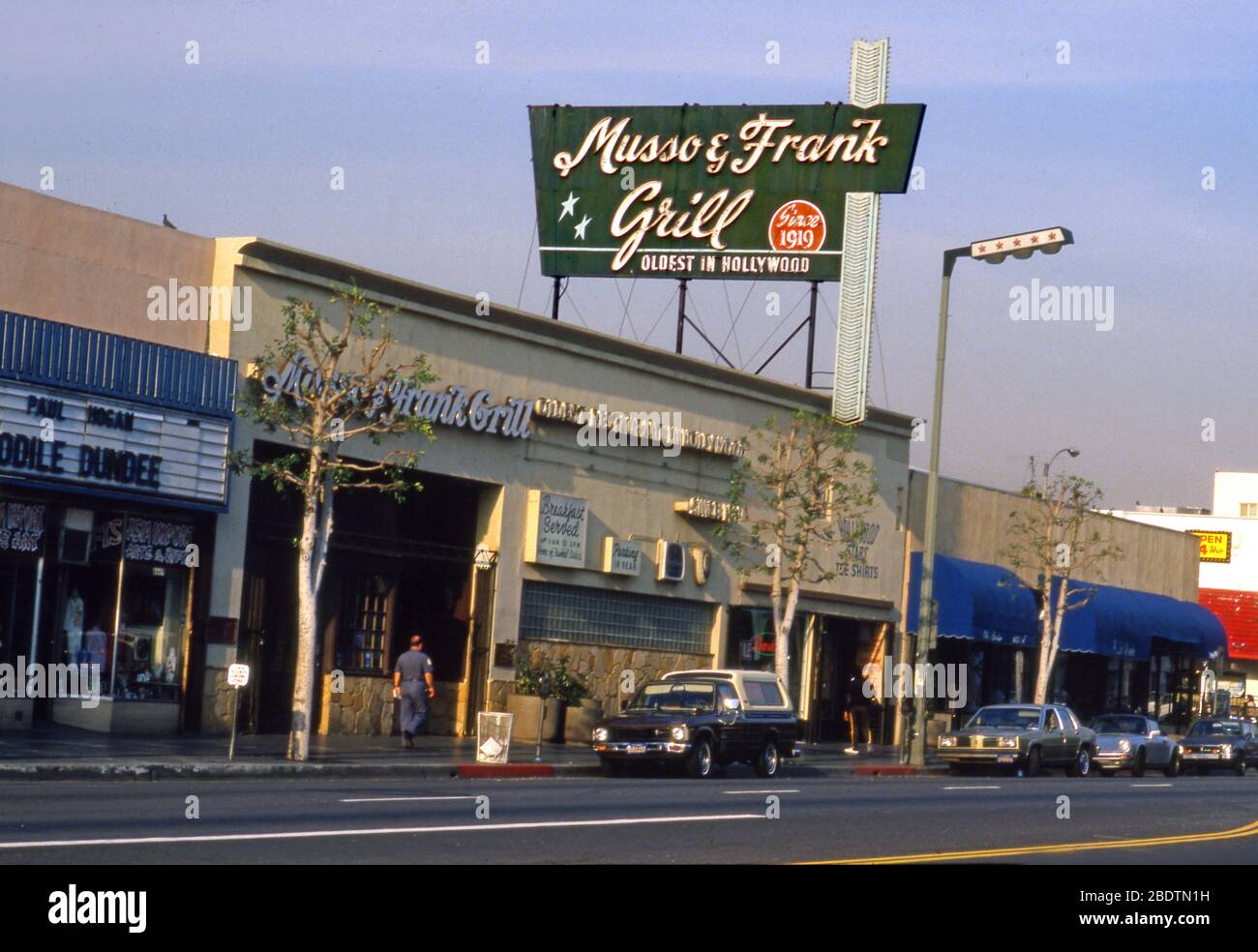 Musso and Frank Grill on Hollywood Blvd. in Los Angeles, CA Stock Photo