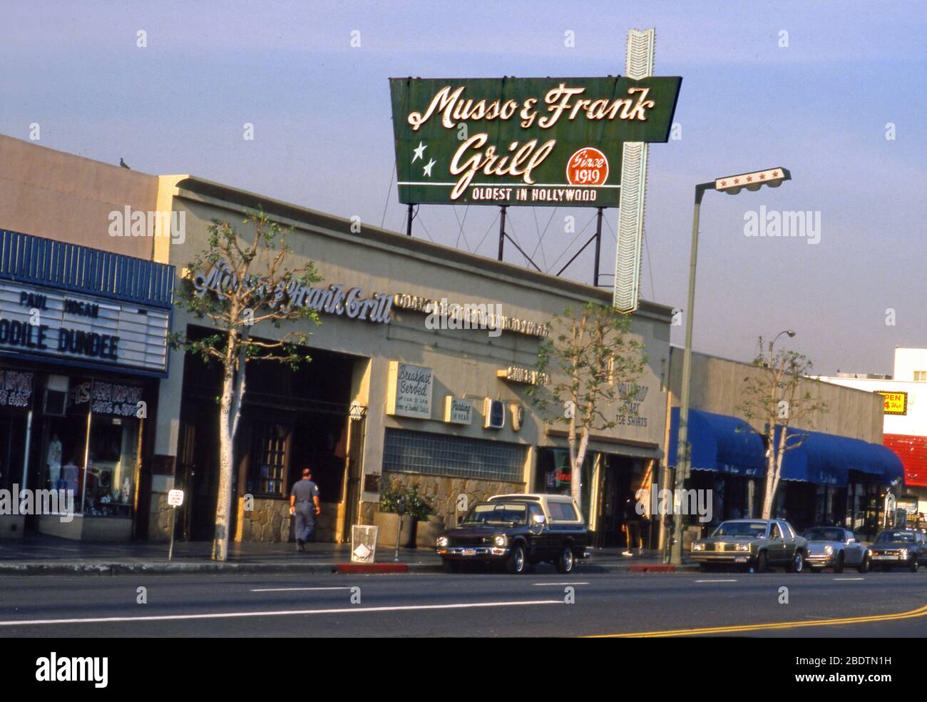 Musso and Frank Grill on Hollywood Blvd. in Los Angeles, CA Stock Photo -