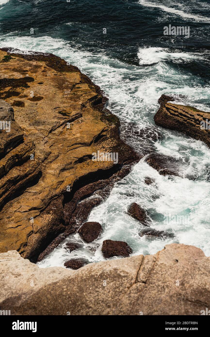 The rocky ocean edge as seen from the Malabar Headland National Park Coastal Walk near Maroubra The rocky ocean edge as seen from the Malabar Headland National Park Coastal Walk near Maroubra