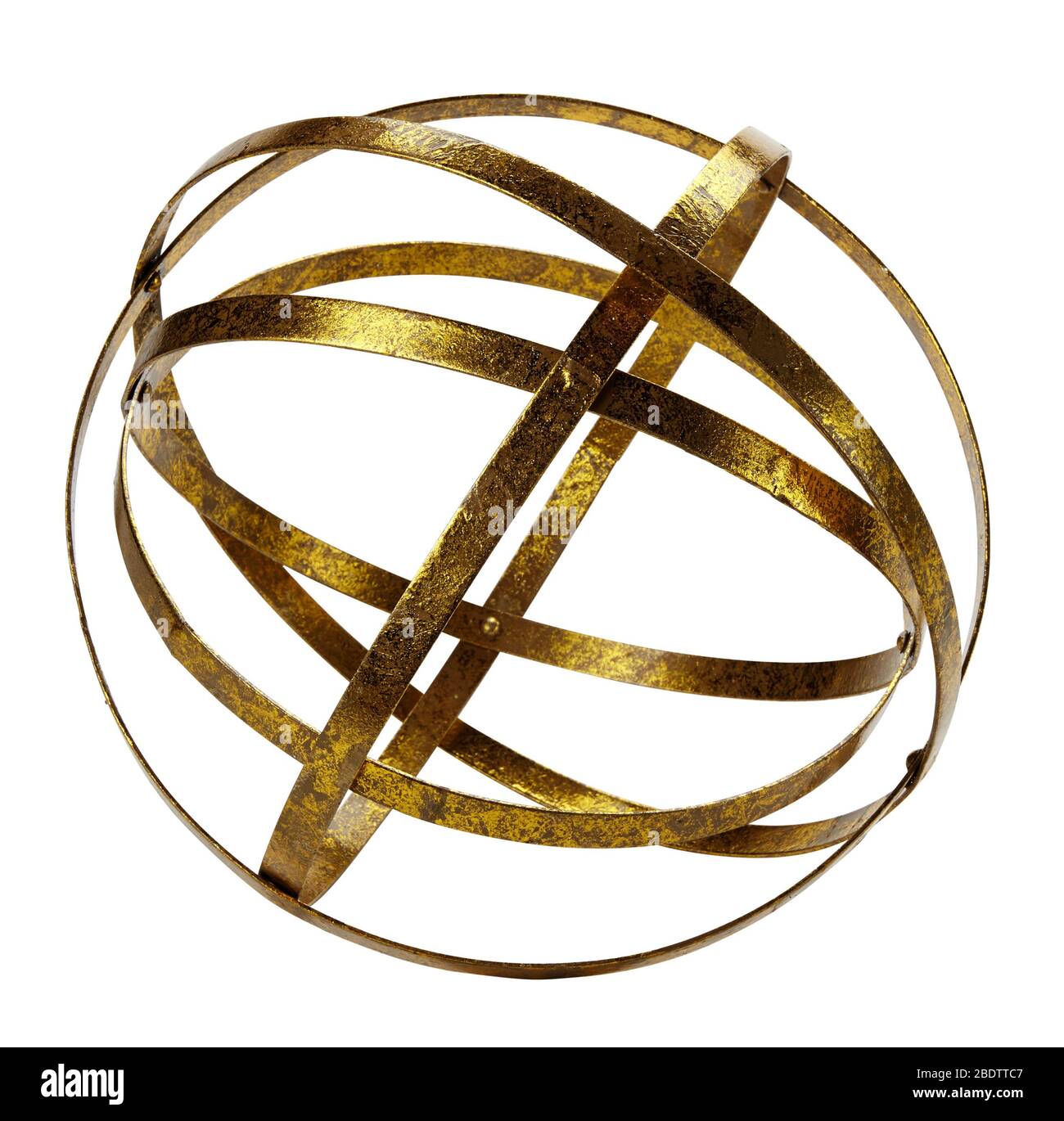 Gold wire globe Stock Photo