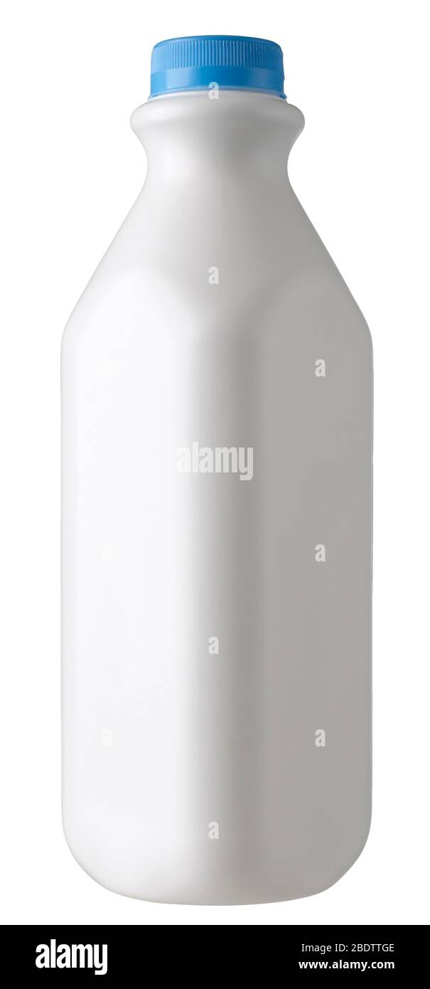 Plastic bottle of milk Stock Photo