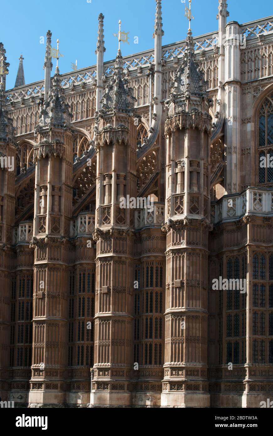 Gothic Architecture 1240s Stone Westminster Abbey, 20 Deans Yardd, Westminster, London SW1P Stock Photo