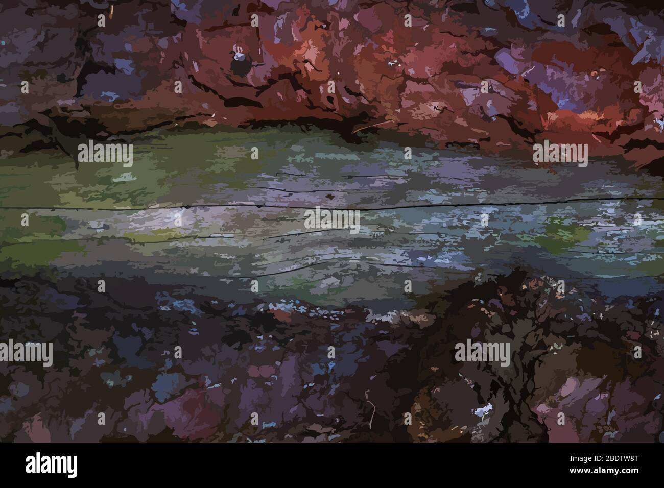 Abstract multicolored image, made with a brush. Stock Vector