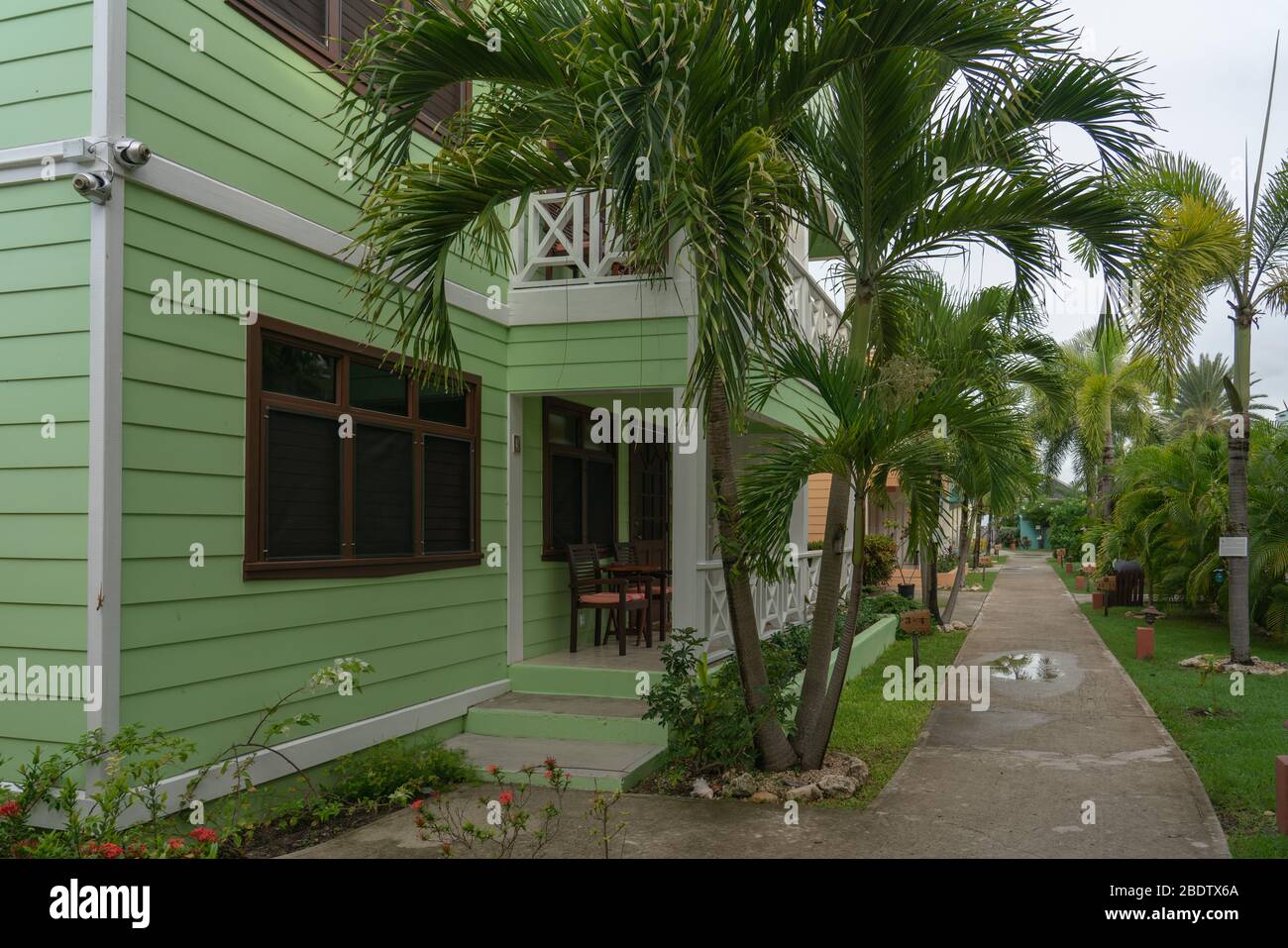 St John , Antigua / Antigua & Barbuda - 18th Sep 2019: Outside view of Buccaneer hotel building Stock Photo