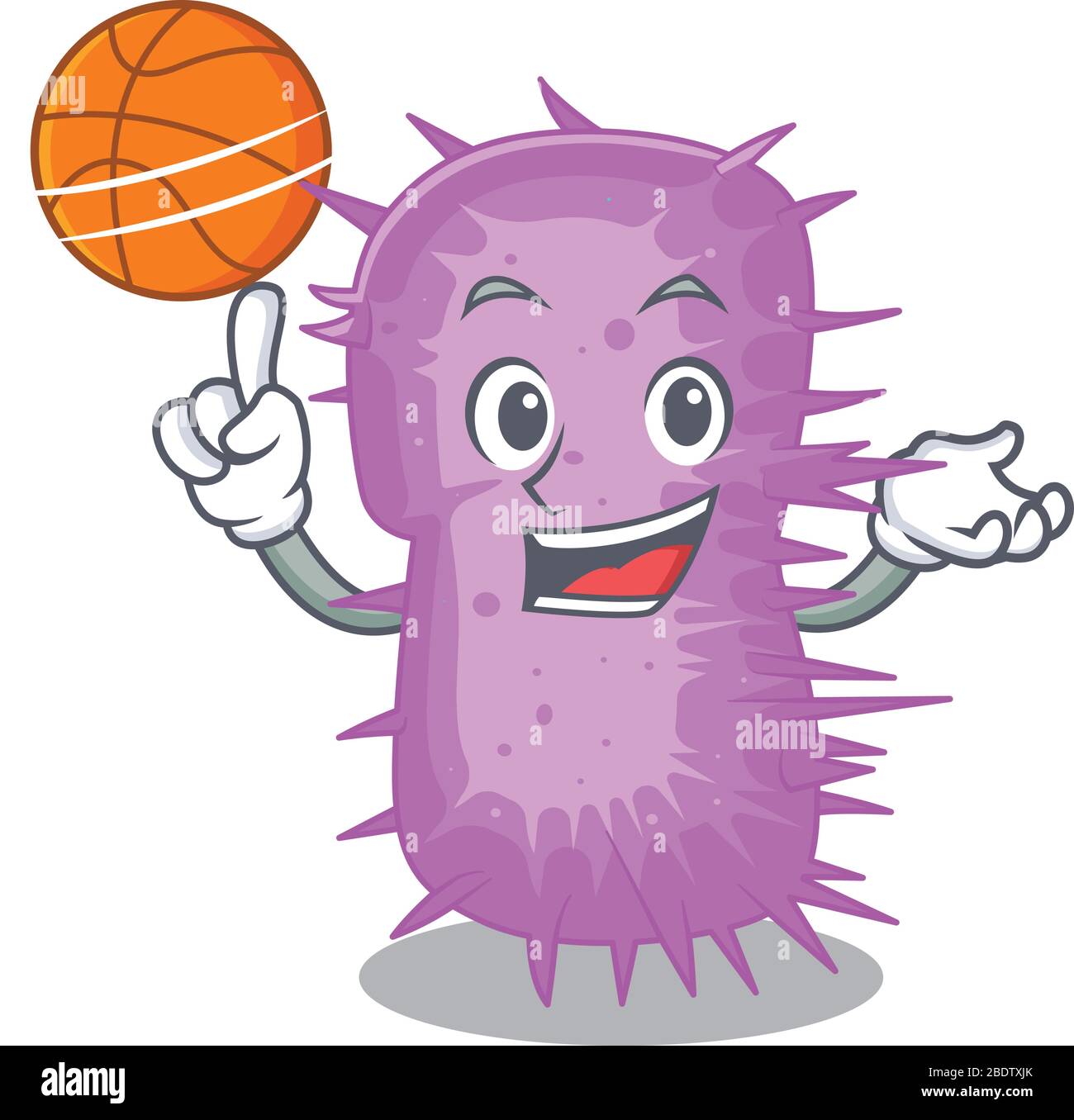 Gorgeous acinetobacter baumannii mascot design style with basketball Stock Vector