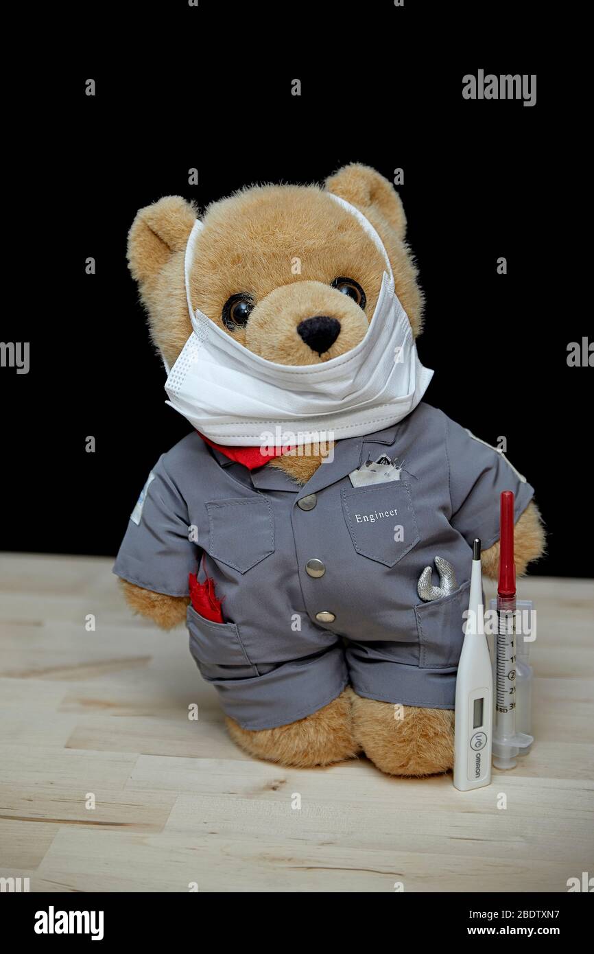 Care Flight Nurse Teddy Bear - Medical Support Stock Photo