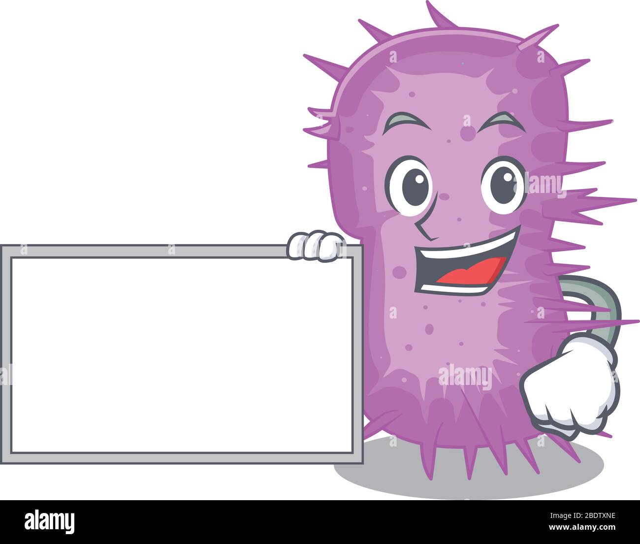 acinetobacter baumannii cartoon character design style with board Stock Vector